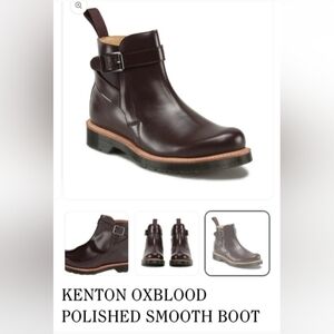 (Rare) Doc Martens Mens Kenton Oxblood Polished Smooth Leather Boots Size 14M